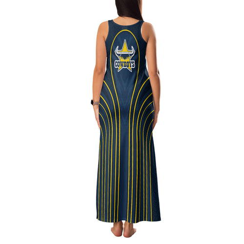 North Queensland Cowboys Rugby Mascot Family Matching Tank Maxi Dress and Hawaiian Shirt Australian Rugby Culture - Tribal Inspired Wolf