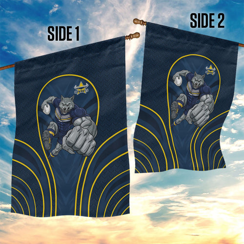 North Queensland Cowboys Rugby Mascot Garden Flag Australian Rugby Culture - Tribal Inspired Wolf