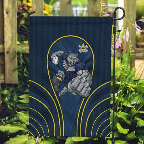 North Queensland Cowboys Rugby Mascot Garden Flag Australian Rugby Culture - Tribal Inspired Wolf