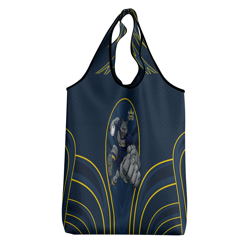 North Queensland Cowboys Rugby Mascot Grocery Bag Australian Rugby Culture - Tribal Inspired Wolf