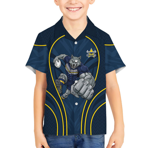 North Queensland Cowboys Rugby Mascot Hawaiian Shirt Australian Rugby Culture - Tribal Inspired Wolf
