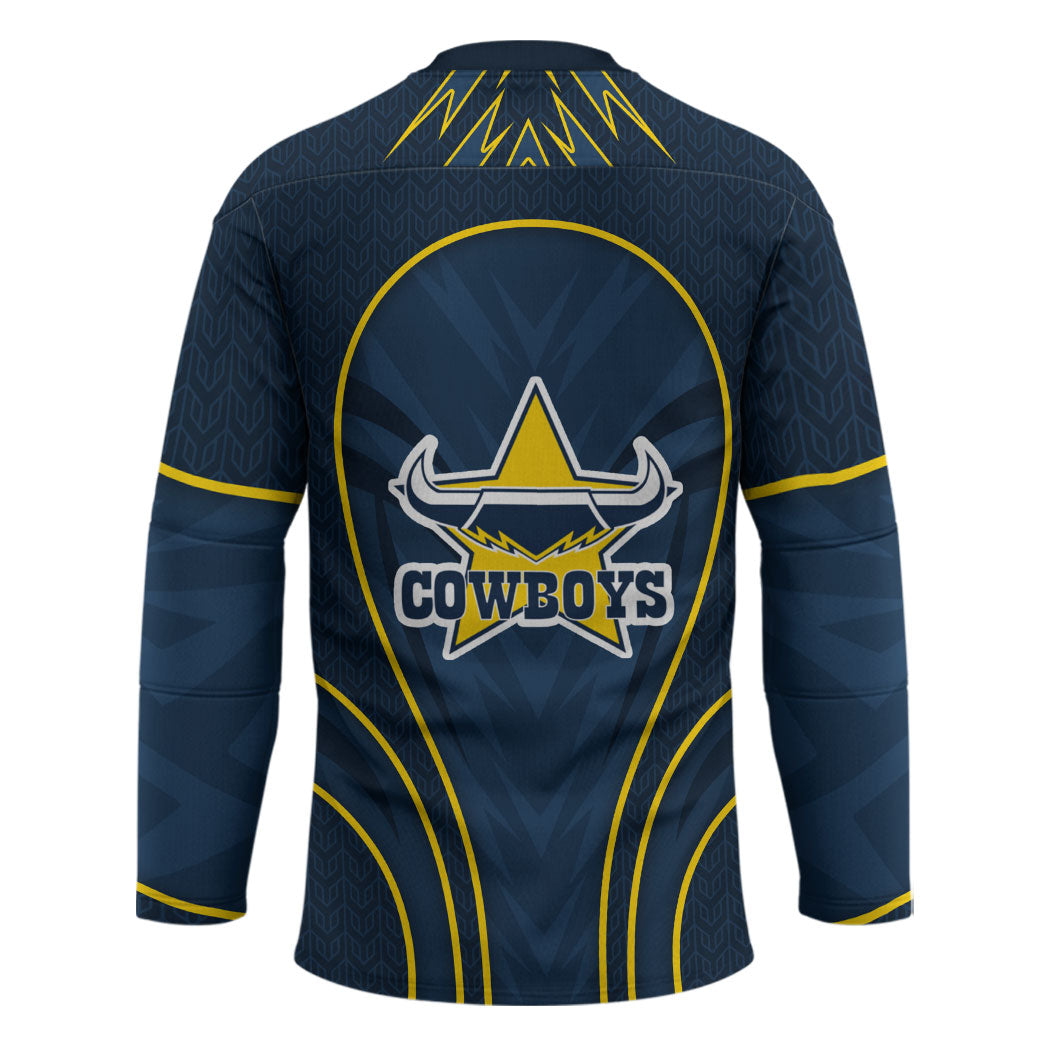 North Queensland Cowboys Rugby Mascot Hockey Jersey Australian Rugby Culture - Tribal Inspired Wolf