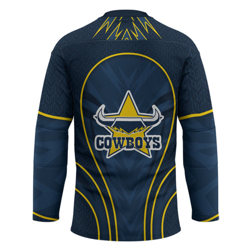 North Queensland Cowboys Rugby Mascot Hockey Jersey Australian Rugby Culture - Tribal Inspired Wolf