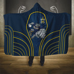 North Queensland Cowboys Rugby Mascot Hooded Blanket Australian Rugby Culture - Tribal Inspired Wolf