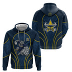 North Queensland Cowboys Rugby Mascot Hoodie Australian Rugby Culture - Tribal Inspired Wolf