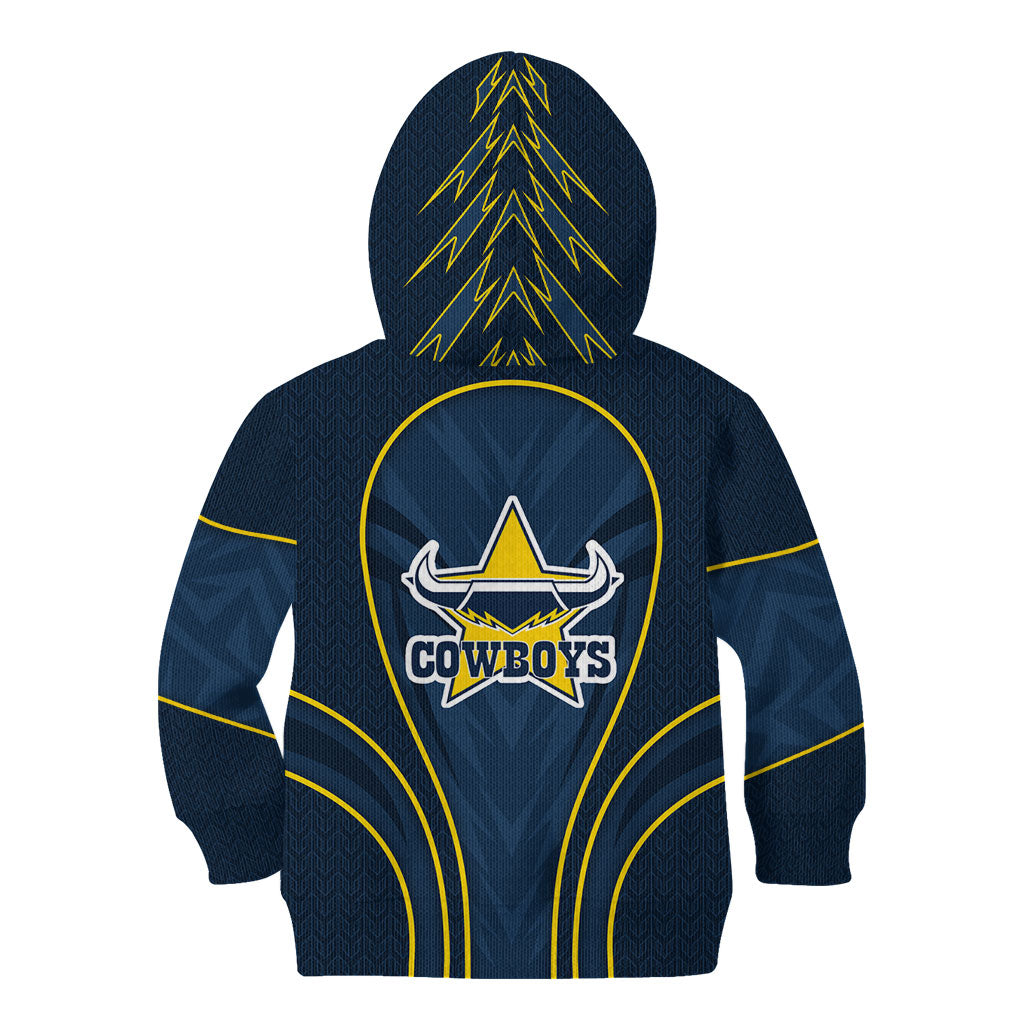 North Queensland Cowboys Rugby Mascot Kid Hoodie Australian Rugby Culture - Tribal Inspired Wolf