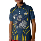 North Queensland Cowboys Rugby Mascot Kid Polo Shirt Australian Rugby Culture - Tribal Inspired Wolf