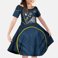 North Queensland Cowboys Rugby Mascot Kid Short Sleeve Dress Australian Rugby Culture - Tribal Inspired Wolf