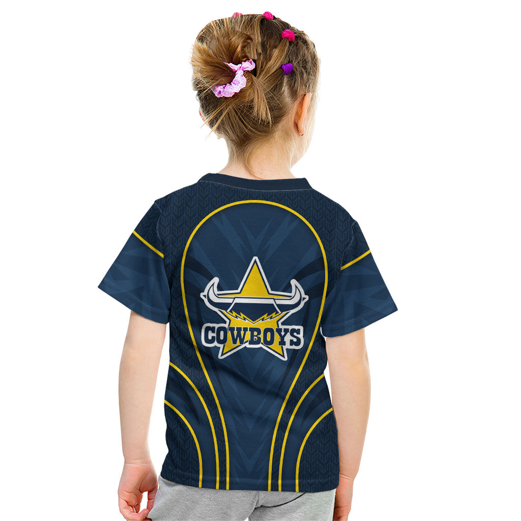 North Queensland Cowboys Rugby Mascot Kid T Shirt Australian Rugby Culture - Tribal Inspired Wolf