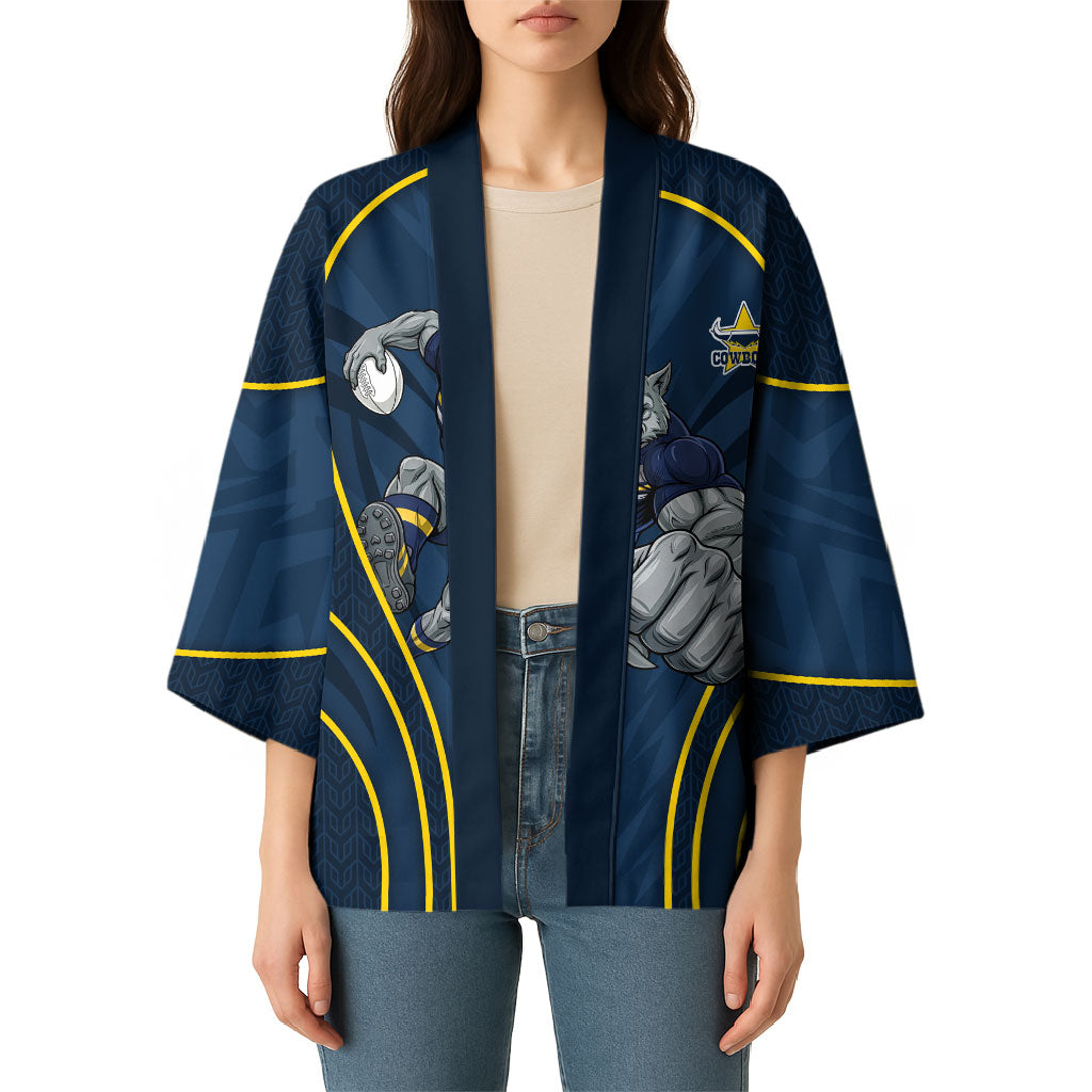 North Queensland Cowboys Rugby Mascot Kimono Australian Rugby Culture - Tribal Inspired Wolf