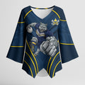 North Queensland Cowboys Rugby Mascot Kimono Sleeve Blouse Australian Rugby Culture - Tribal Inspired Wolf