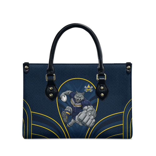 North Queensland Cowboys Rugby Mascot Leather Bag Australian Rugby Culture - Tribal Inspired Wolf