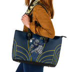 North Queensland Cowboys Rugby Mascot Leather Tote Bag Australian Rugby Culture - Tribal Inspired Wolf