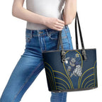 North Queensland Cowboys Rugby Mascot Leather Tote Bag Australian Rugby Culture - Tribal Inspired Wolf