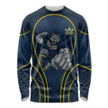 North Queensland Cowboys Rugby Mascot Long Sleeve Shirt Australian Rugby Culture - Tribal Inspired Wolf