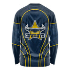 North Queensland Cowboys Rugby Mascot Long Sleeve Shirt Australian Rugby Culture - Tribal Inspired Wolf