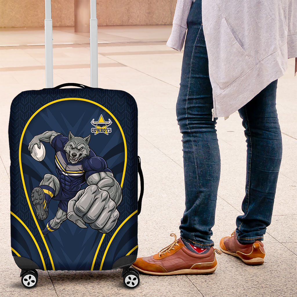 North Queensland Cowboys Rugby Mascot Luggage Cover Australian Rugby Culture - Tribal Inspired Wolf