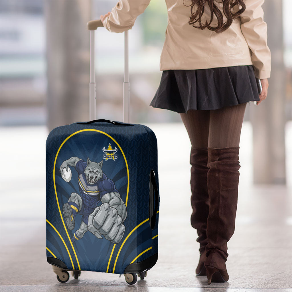 North Queensland Cowboys Rugby Mascot Luggage Cover Australian Rugby Culture - Tribal Inspired Wolf