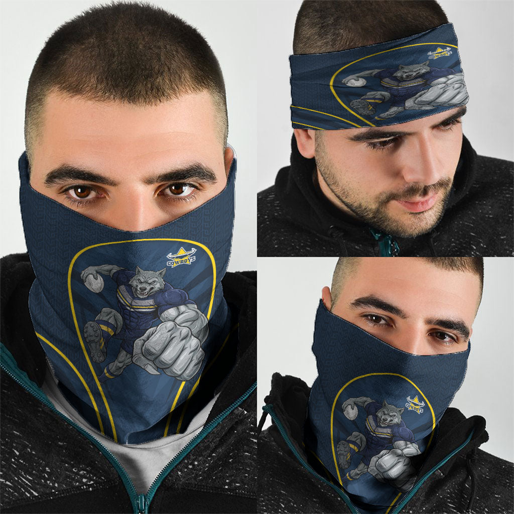 North Queensland Cowboys Rugby Mascot Neck Gaiter Australian Rugby Culture - Tribal Inspired Wolf