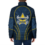 North Queensland Cowboys Rugby Mascot Padded Jacket Australian Rugby Culture - Tribal Inspired Wolf