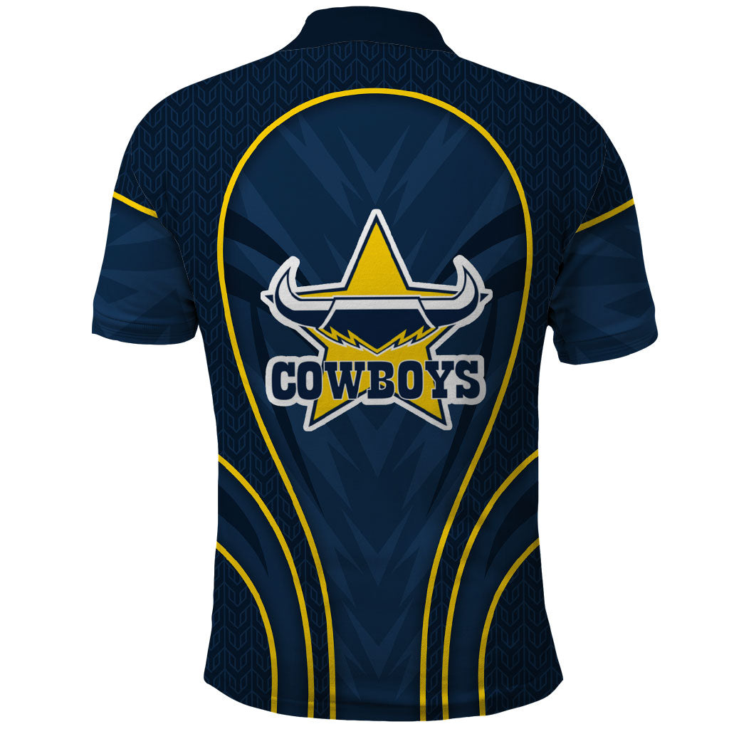 North Queensland Cowboys Rugby Mascot Polo Shirt Australian Rugby Culture - Tribal Inspired Wolf