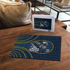 North Queensland Cowboys Rugby Mascot Puzzle Australian Rugby Culture - Tribal Inspired Wolf