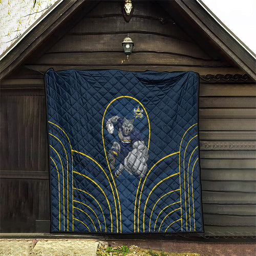 North Queensland Cowboys Rugby Mascot Quilt Australian Rugby Culture - Tribal Inspired Wolf