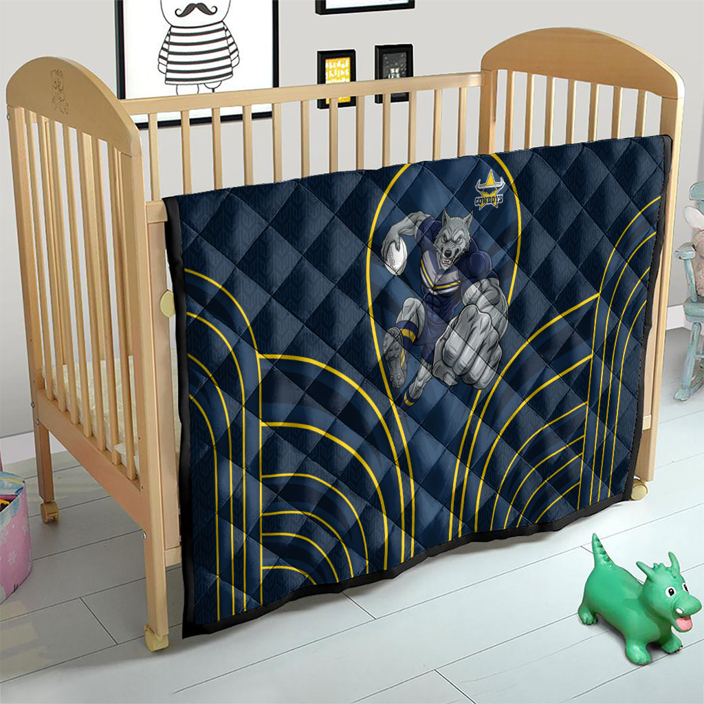 North Queensland Cowboys Rugby Mascot Quilt Australian Rugby Culture - Tribal Inspired Wolf