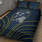 North Queensland Cowboys Rugby Mascot Quilt Bed Set Australian Rugby Culture - Tribal Inspired Wolf