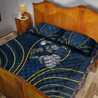 North Queensland Cowboys Rugby Mascot Quilt Bed Set Australian Rugby Culture - Tribal Inspired Wolf