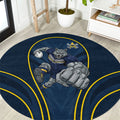 North Queensland Cowboys Rugby Mascot Round Carpet Australian Rugby Culture - Tribal Inspired Wolf