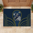 North Queensland Cowboys Rugby Mascot Rubber Doormat Australian Rugby Culture - Tribal Inspired Wolf