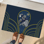 North Queensland Cowboys Rugby Mascot Rubber Doormat Australian Rugby Culture - Tribal Inspired Wolf