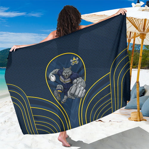 North Queensland Cowboys Rugby Mascot Sarong Australian Rugby Culture - Tribal Inspired Wolf