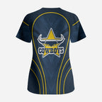 North Queensland Cowboys Rugby Mascot Scrub Top Australian Rugby Culture - Tribal Inspired Wolf