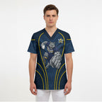 North Queensland Cowboys Rugby Mascot Scrub Top Australian Rugby Culture - Tribal Inspired Wolf