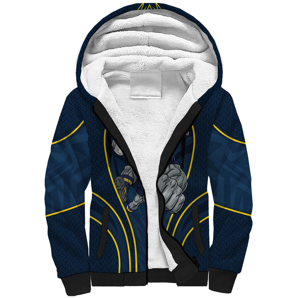 North Queensland Cowboys Rugby Mascot Sherpa Hoodie Australian Rugby Culture - Tribal Inspired Wolf