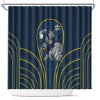 North Queensland Cowboys Rugby Mascot Shower Curtain Australian Rugby Culture - Tribal Inspired Wolf