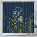 North Queensland Cowboys Rugby Mascot Shower Curtain Australian Rugby Culture - Tribal Inspired Wolf
