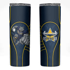 North Queensland Cowboys Rugby Mascot Skinny Tumbler Australian Rugby Culture - Tribal Inspired Wolf