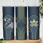 North Queensland Cowboys Rugby Mascot Skinny Tumbler Australian Rugby Culture - Tribal Inspired Wolf