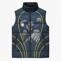North Queensland Cowboys Rugby Mascot Sleeveless Puffer Jacket Australian Rugby Culture - Tribal Inspired Wolf