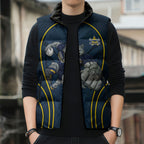 North Queensland Cowboys Rugby Mascot Sleeveless Puffer Jacket Australian Rugby Culture - Tribal Inspired Wolf