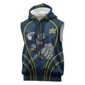 North Queensland Cowboys Rugby Mascot Sleeveless Zip Hoodie Australian Rugby Culture - Tribal Inspired Wolf