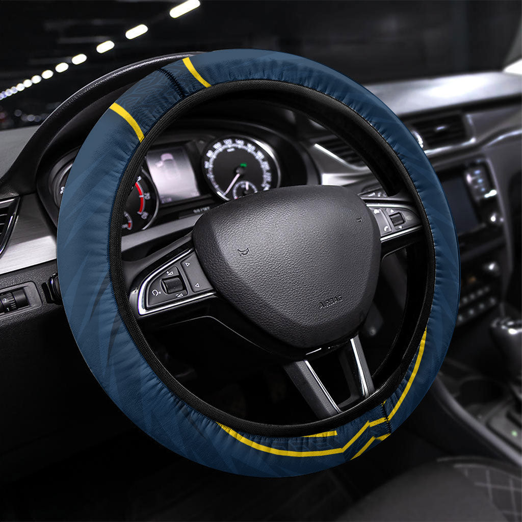 North Queensland Cowboys Rugby Mascot Steering Wheel Cover Australian Rugby Culture - Tribal Inspired Wolf