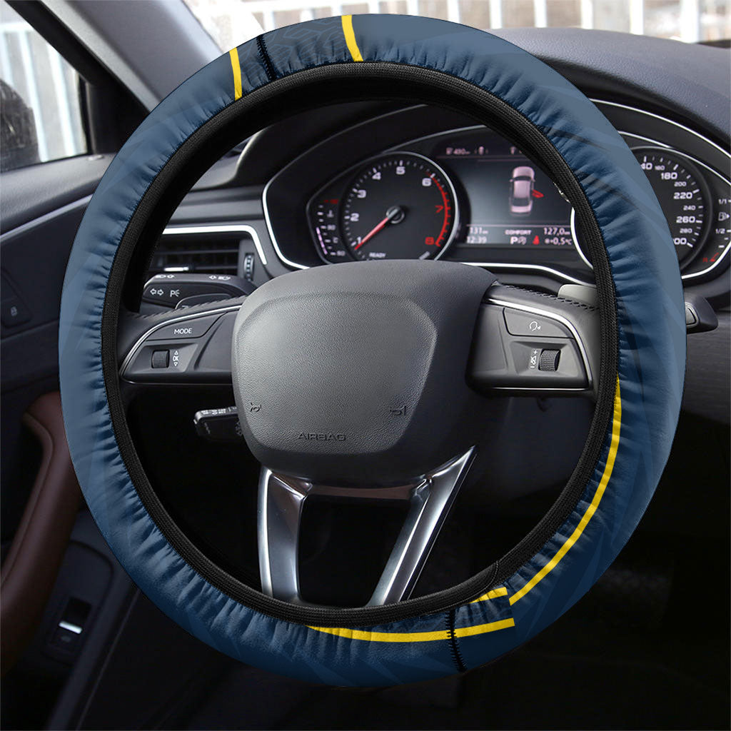 North Queensland Cowboys Rugby Mascot Steering Wheel Cover Australian Rugby Culture - Tribal Inspired Wolf