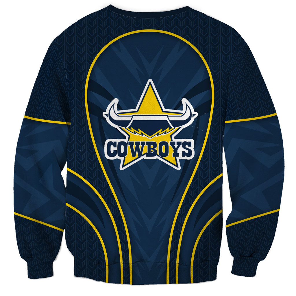 North Queensland Cowboys Rugby Mascot Sweatshirt Australian Rugby Culture - Tribal Inspired Wolf