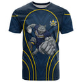 North Queensland Cowboys Rugby Mascot T Shirt Australian Rugby Culture - Tribal Inspired Wolf