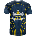 North Queensland Cowboys Rugby Mascot T Shirt Australian Rugby Culture - Tribal Inspired Wolf