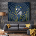 North Queensland Cowboys Rugby Mascot Tapestry Australian Rugby Culture - Tribal Inspired Wolf